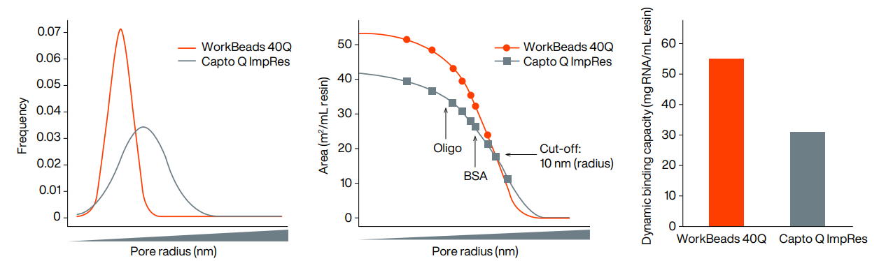 WorkBeads 40Q - resin with small pore sizes optimal for ON purifications